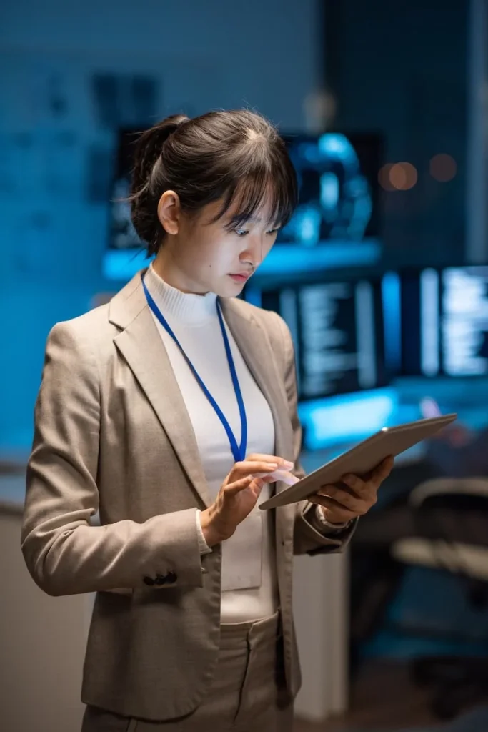 Copier Repair and Printer Repair 10 young asian businesswoman in formalwear scrolling jpg