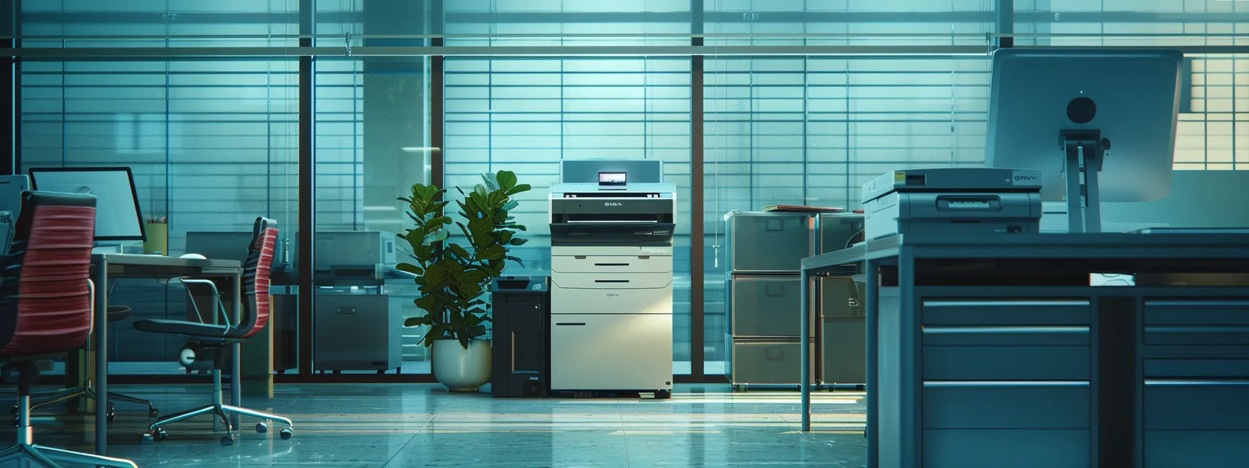 Choosing the Right Photocopier Service Contract: A Comprehensive Guide 10 a sleek, modern office setting with a high-tech photocopier machine surrounded by a variety of maintenance tools, showcasing the thorough assessment and consideration of business needs for selecting the right service contract.