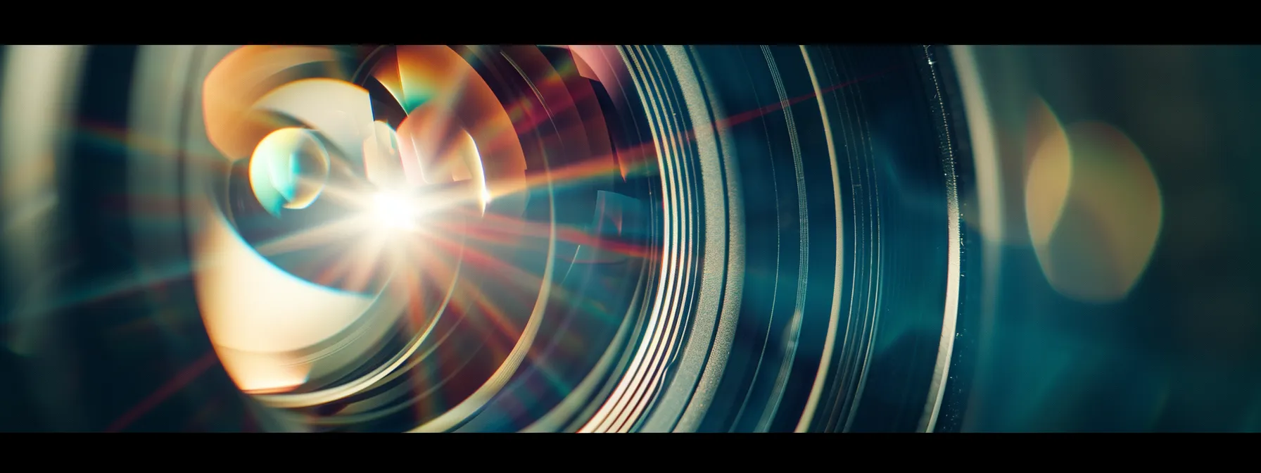 a close-up of a clean, dust-free photocopier lens shining brightly in the light.