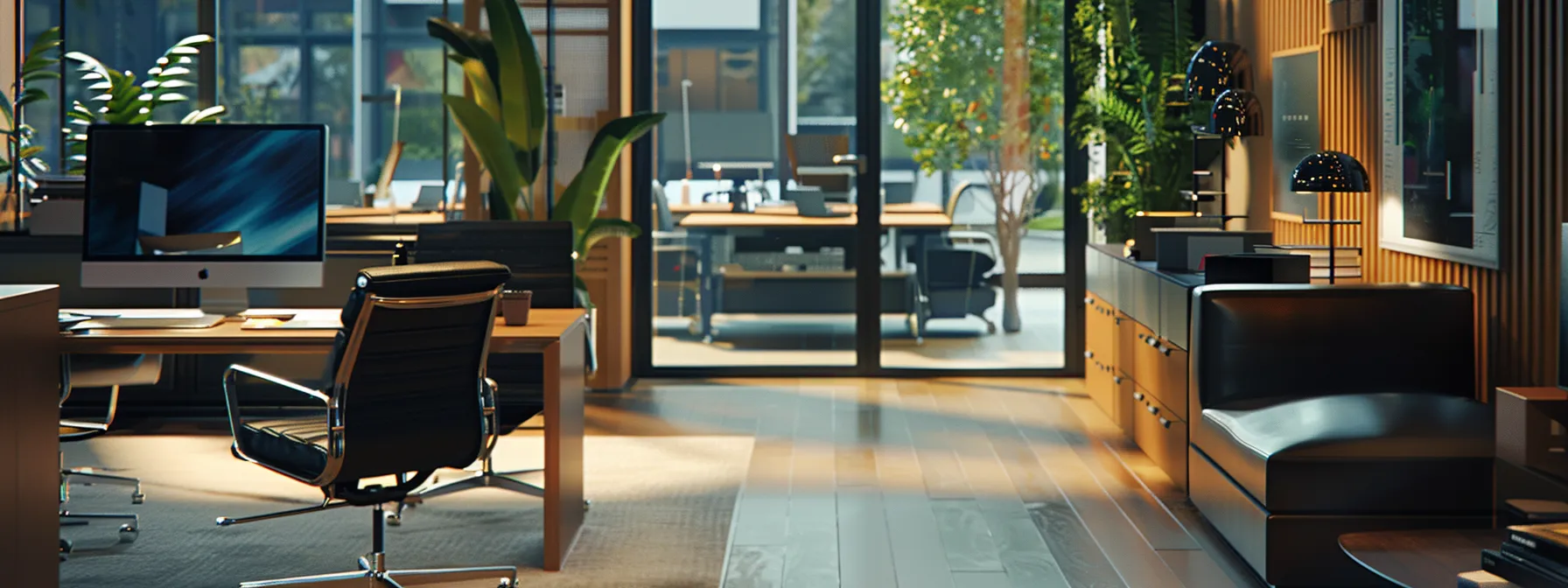 Unlocking Cost Benefits With Managed Print Services: A Guide to Maximizing Savings 11 a sleek, modern office setting with a streamlined mps provider setup, showcasing efficiency and cost-saving measures in action.