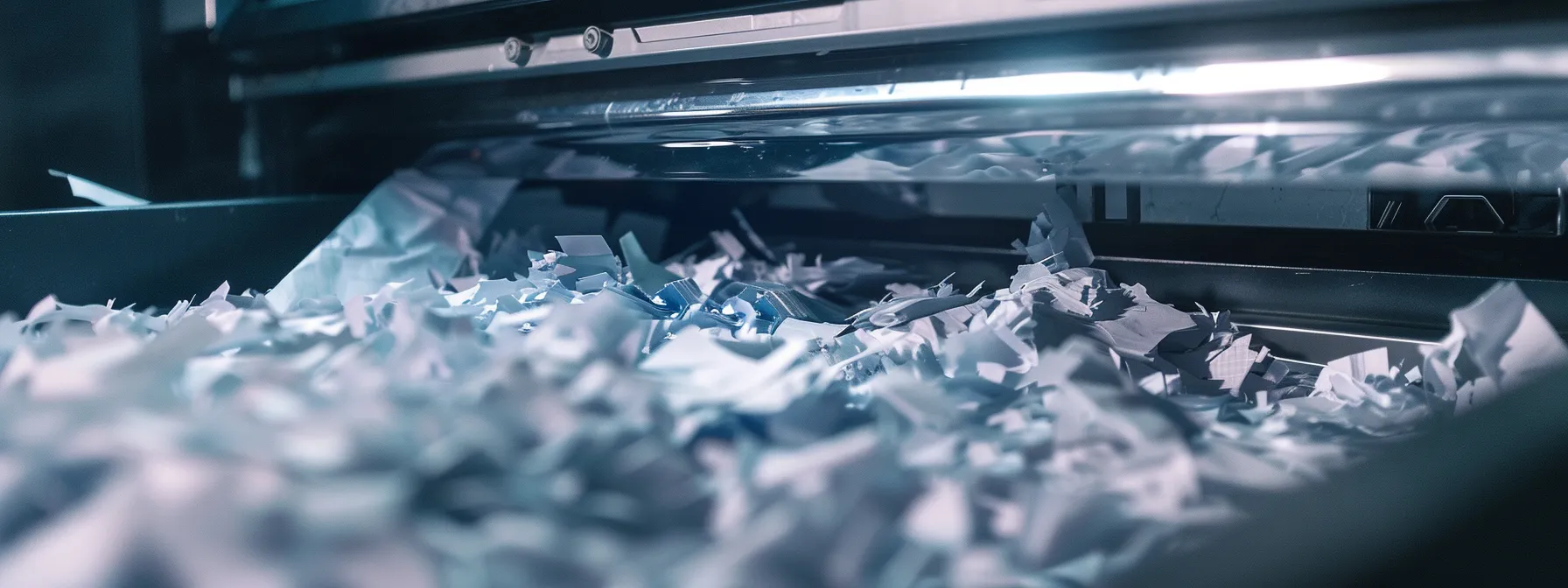 a close-up photo of a jammed photocopier with crumpled paper and dusty rollers, illustrating common causes of photocopier misfeeds.