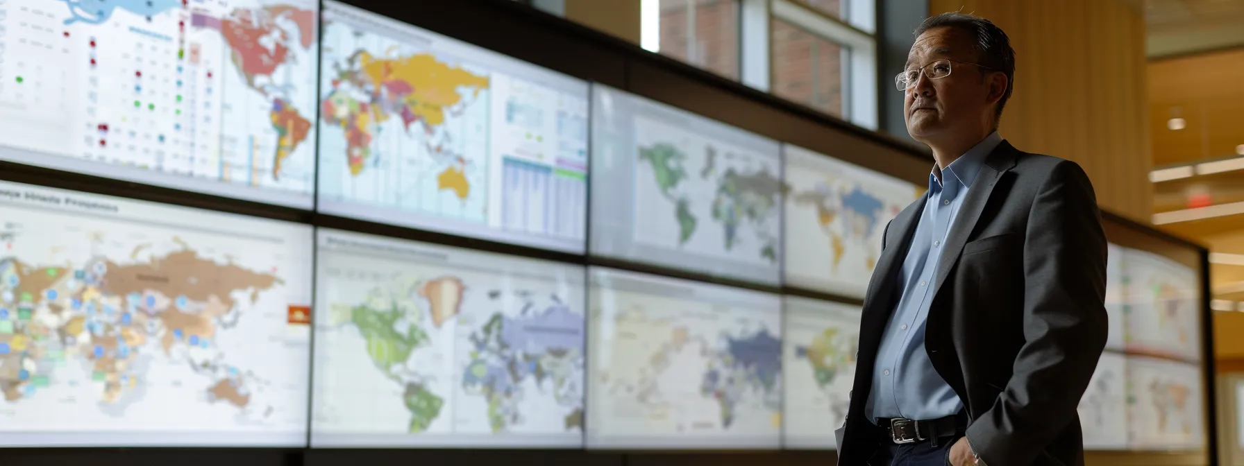 a confident chief risk officer, surrounded by dynamic data visualizations, engages in strategic discussions, highlighting the pivotal role of risk management in safeguarding organizational goals against uncertainty.