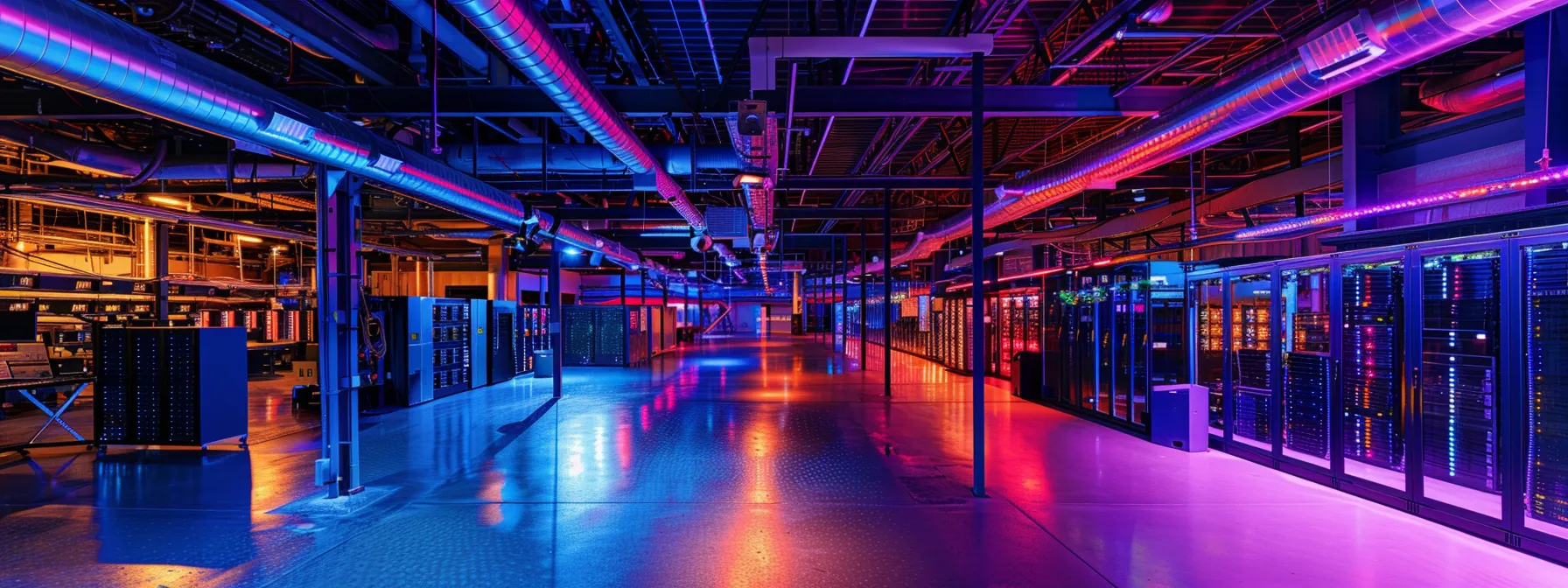 a dynamic and futuristic data center environment, illuminated by vibrant led lights, showcasing sleek servers and automated systems in perfect harmony, symbolizing efficient container management best practices.