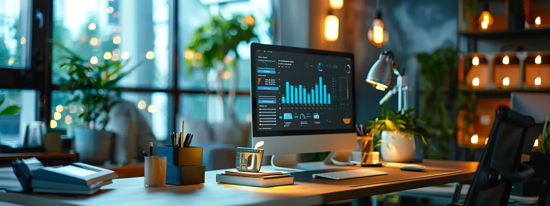 a dynamic and modern workspace filled with technology displays, sleek devices, and virtual graphs emphasizing the evaluation of secure access service edge providers and their scalable, integrated security solutions.
