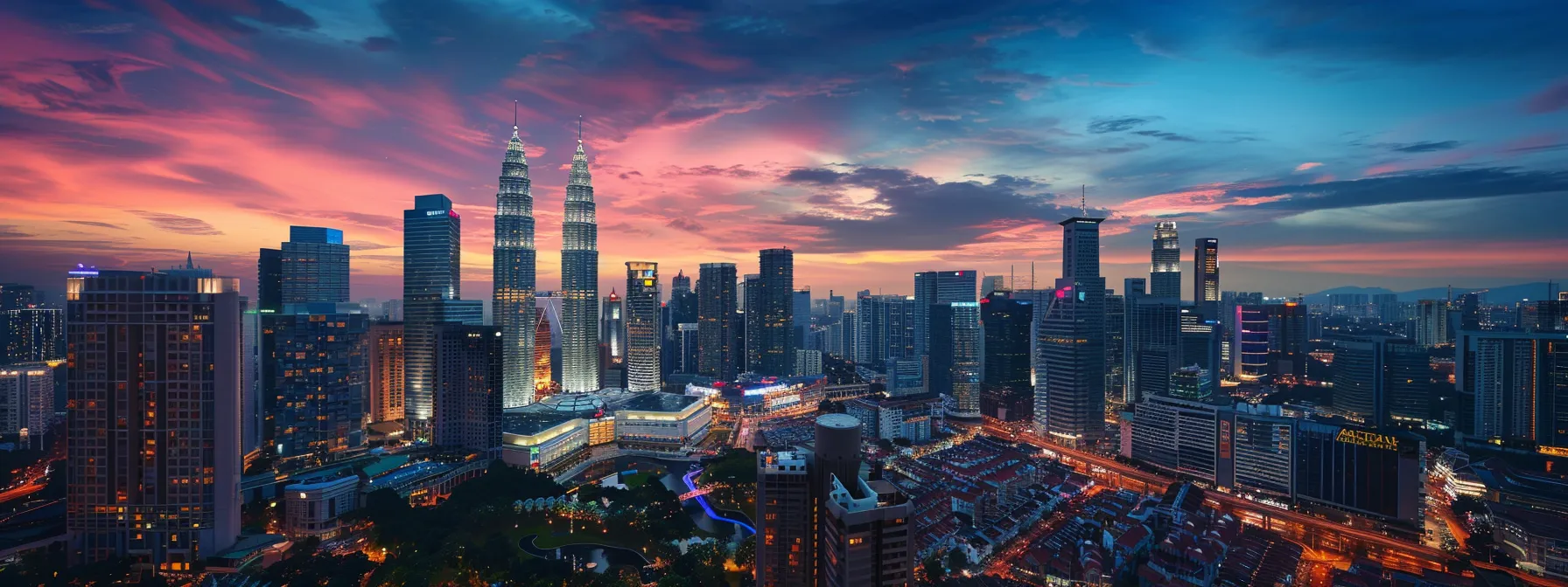 a dynamic, futuristic cityscape glows under a twilight sky, with vibrant data streams visually interconnecting sleek architectural structures, symbolizing the seamless integration and efficiency of sd-wan technology.