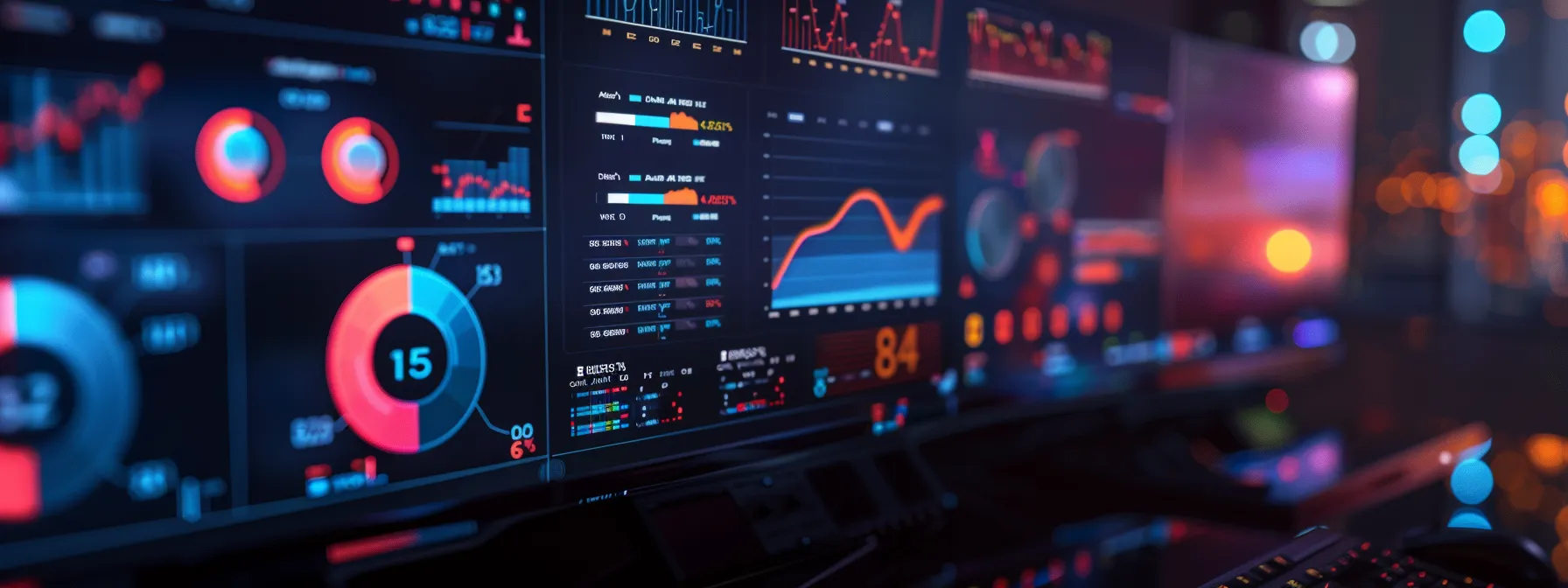 a dynamic, high-tech dashboard showcasing real-time analytics of application performance metrics, with vibrant graphs and alerts illuminated against a sleek, dark background, emphasizing the critical nature of it management.