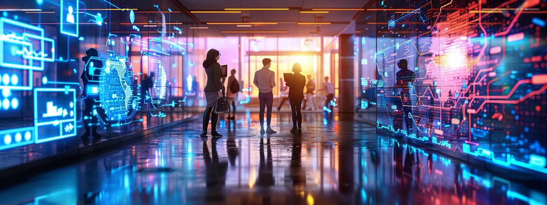 Understanding UCaaS: A Comprehensive Guide to Unified Communications as a Service 15 a dynamic, high-tech office environment showcasing three distinct interactive zones symbolizing ucaas, ccaas, and cpaas, each highlighted by vibrant colors and futuristic communication tools, illuminated by soft, ambient lighting to emphasize a seamless blend of collaboration, customer engagement, and customizable solutions.