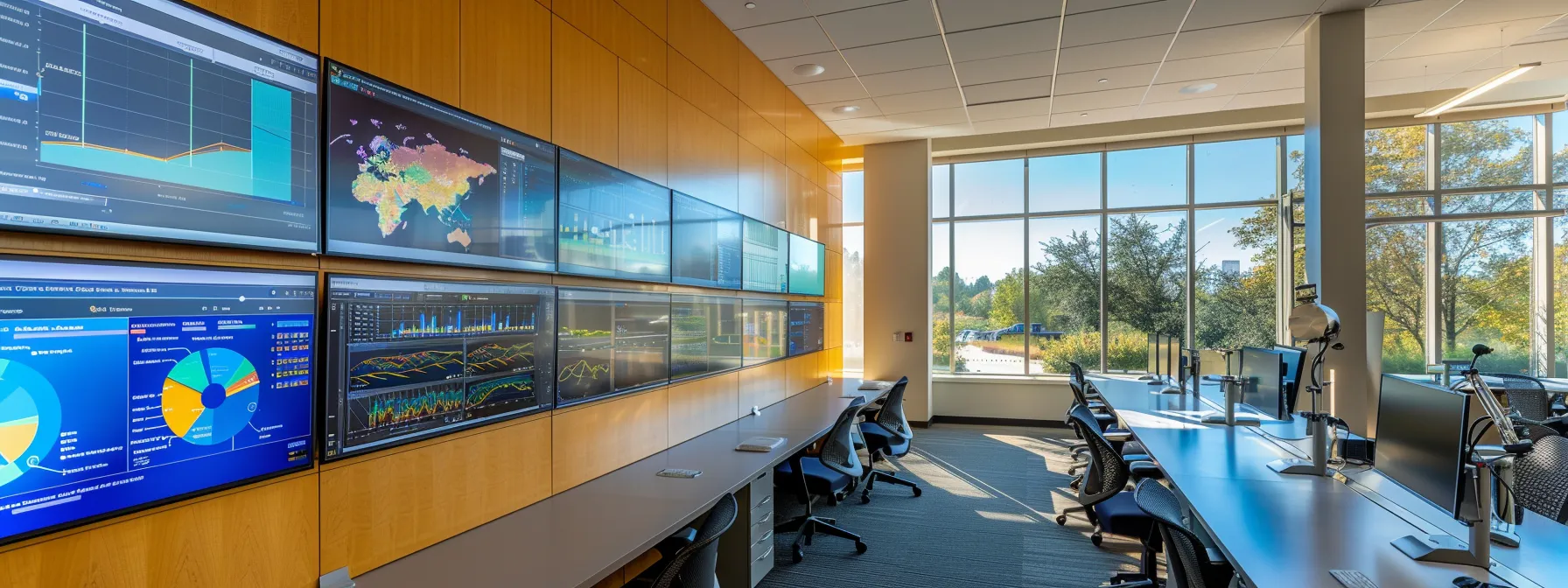 a modern office bathed in warm, natural light showcases screens displaying streamlined digital workflows and data analytics, symbolizing the seamless integration of technology and innovation driving organizational efficiency.