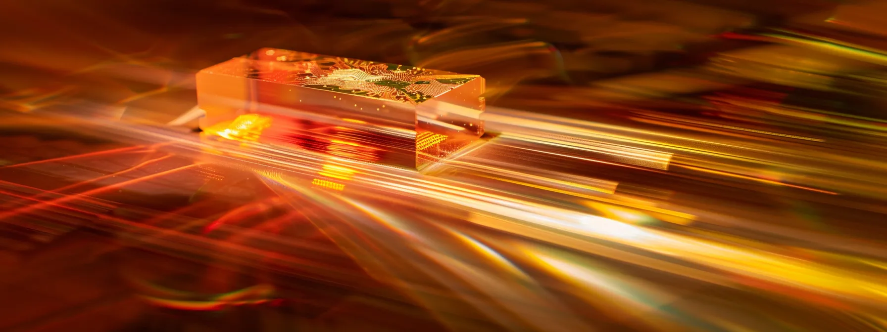 a sleek and modern flash memory chip glows under dramatic lighting, surrounded by digital data streams, symbolizing the evolution and impact of flash storage technology in the digital age.