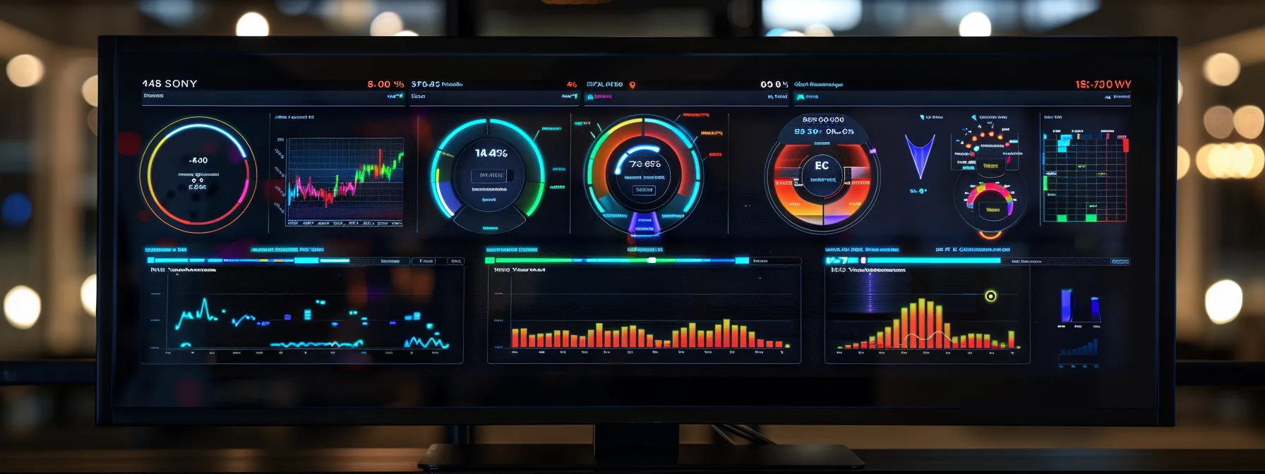 Understanding Cloud Management: Definition, Benefits, and Comprehensive Guide 10 a sleek digital dashboard illuminated with vibrant colors showcases various cloud management metrics, symbolizing streamlined operations and enhanced productivity in a cloud computing environment.