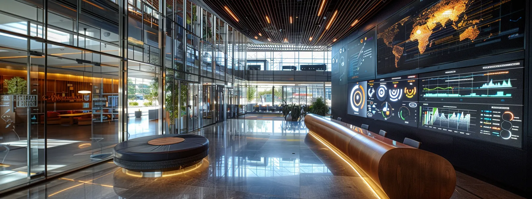 Understanding Cloud Management: Definition, Benefits, and Comprehensive Guide 11 a sleek, high-tech dashboard filled with dynamic graphs and analytics illuminates a modern office, symbolizing the seamless integration and efficient management of diverse cloud resources across public and hybrid environments.