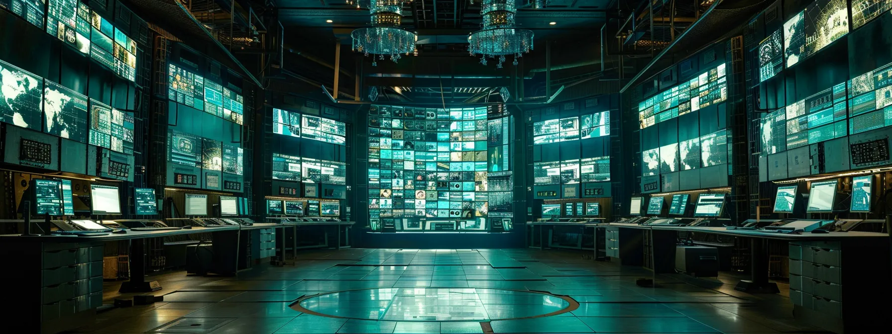 a sleek, modern control room filled with glowing screens displaying real-time data analytics, illustrating the complex interplay of application performance and observability in a high-tech environment.