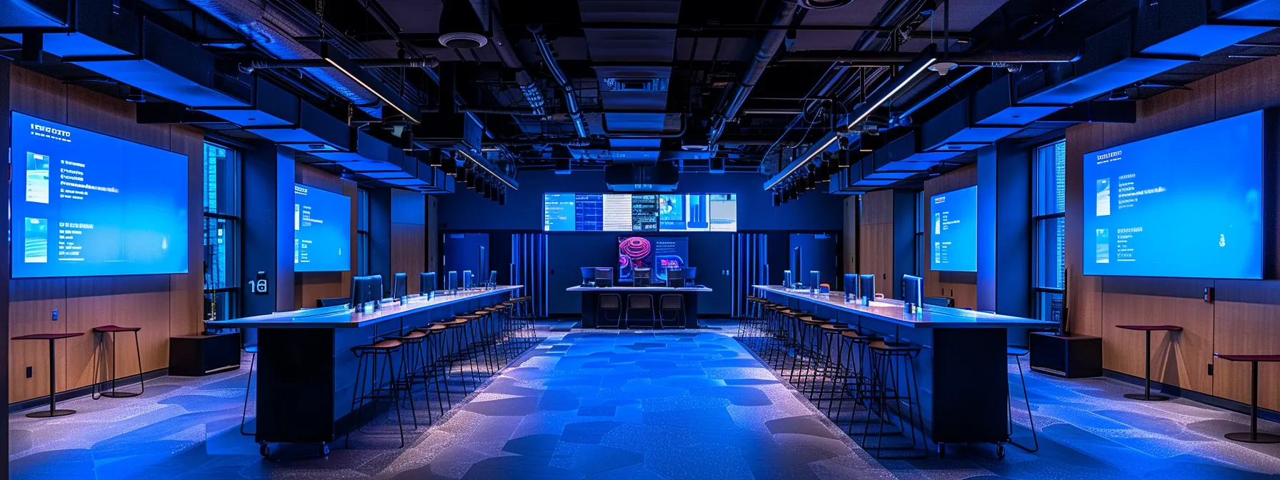 Understanding Zero Trust Security: Key Principles and Model Explained 12 a sleek, modern cybersecurity command center illuminated by cool blue lighting, showcasing screens displaying real-time user verification and data access metrics, symbolizing the core principles of zero trust security.
