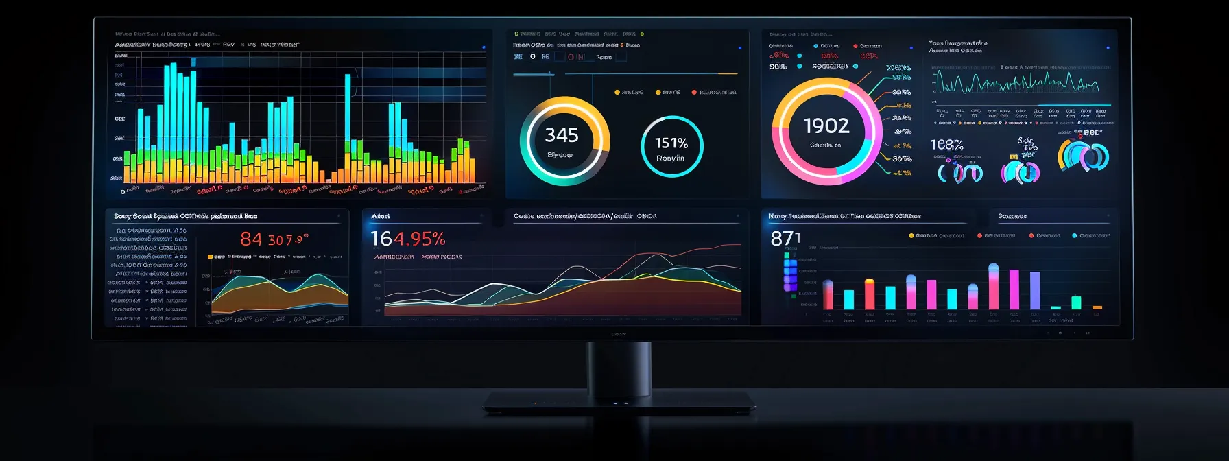 Key Benefits of Identity and Access Management Solutions 12 a sleek, modern digital dashboard displaying real-time identity and access management metrics, illuminated by vibrant graphs and notifications, set against a dark backdrop that emphasizes clarity and precision in data integration.