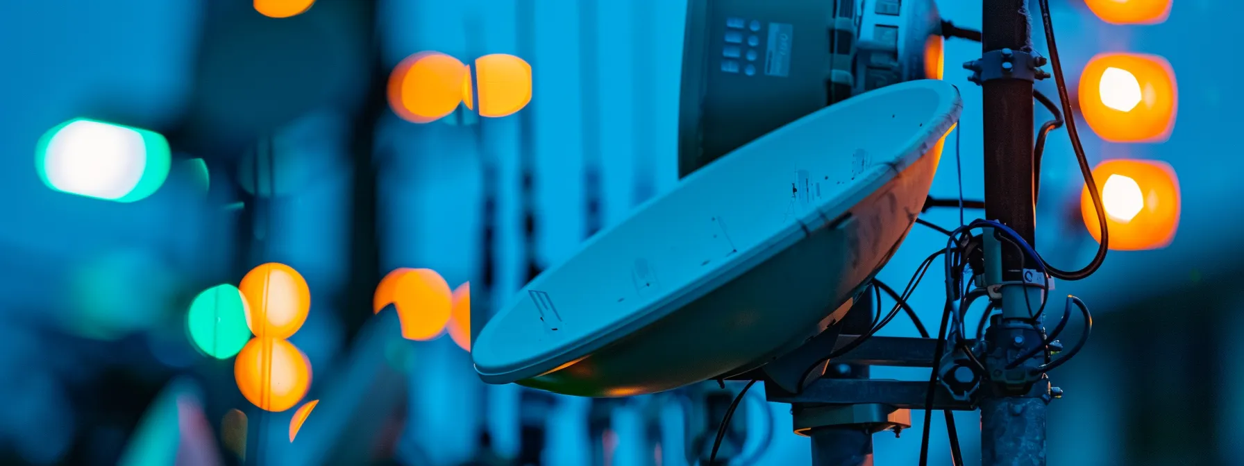 a sleek, modern wireless communication hub, featuring radiant antennas and vibrant signals intertwining in the air, illuminated by soft blue and green lighting that conveys the advanced technology behind efficient data transmission.