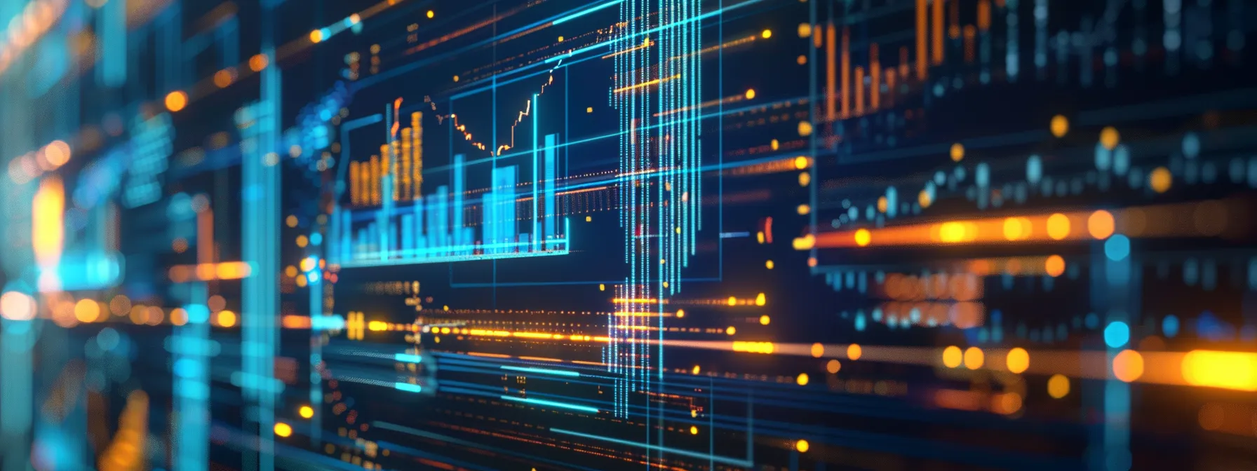 a vibrant data visualization scene showcases a digital workspace filled with flowing graphs and charts, symbolizing the complex journey of data preparation and the transformation of chaotic information into actionable insights.