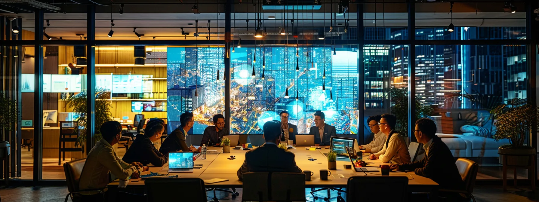 A Guide to What Is a Backpropagation Algorithm in ML 13 a bustling urban office interior showcases diverse professionals collaborating around a sleek conference table, illuminated by bright overhead lights, reflecting a dynamic atmosphere of innovation and teamwork.