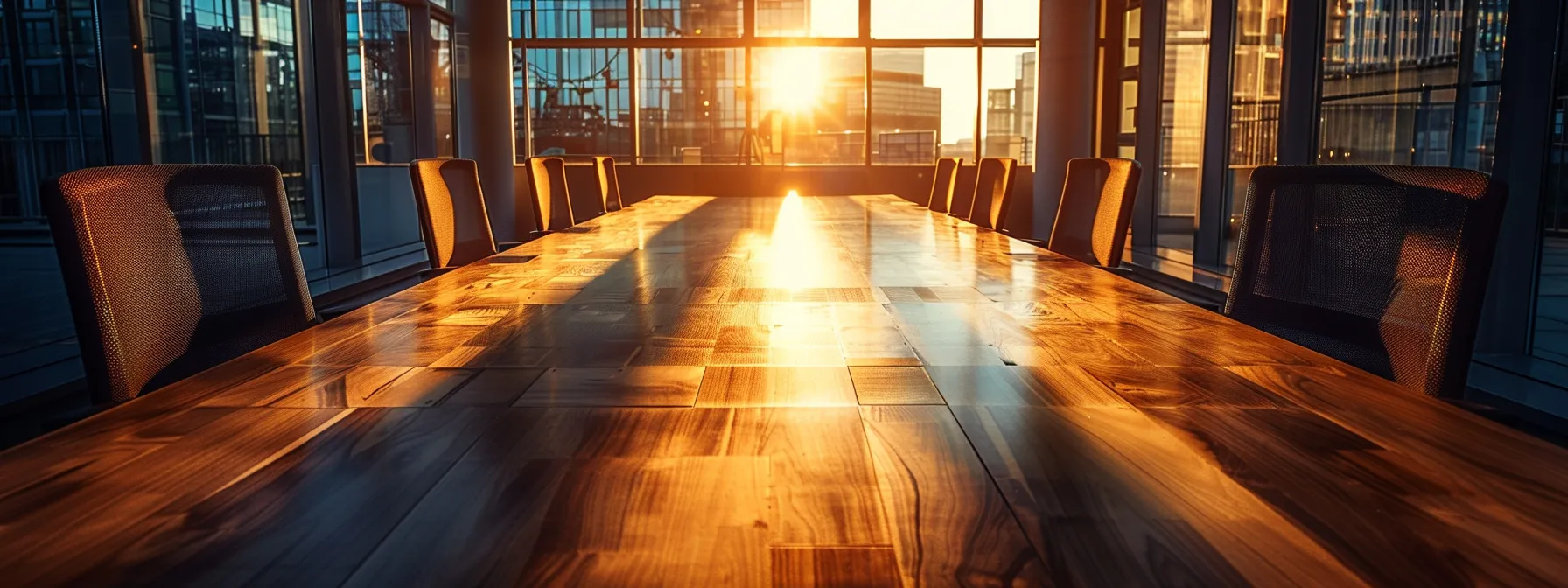 Secure Your Data With BitLocker Explained 10 a sleek, modern office workspace bathed in bright, artificial light showcases a polished conference table surrounded by ergonomic chairs, highlighting an atmosphere of collaboration and productivity.