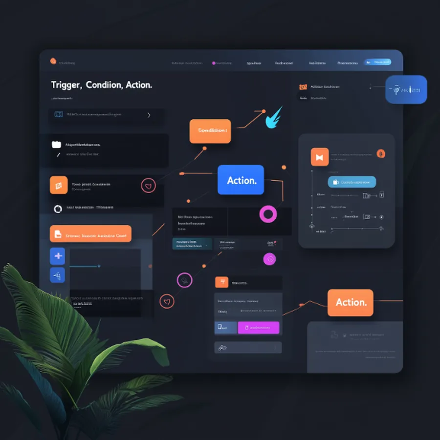 workflow automation dark ui