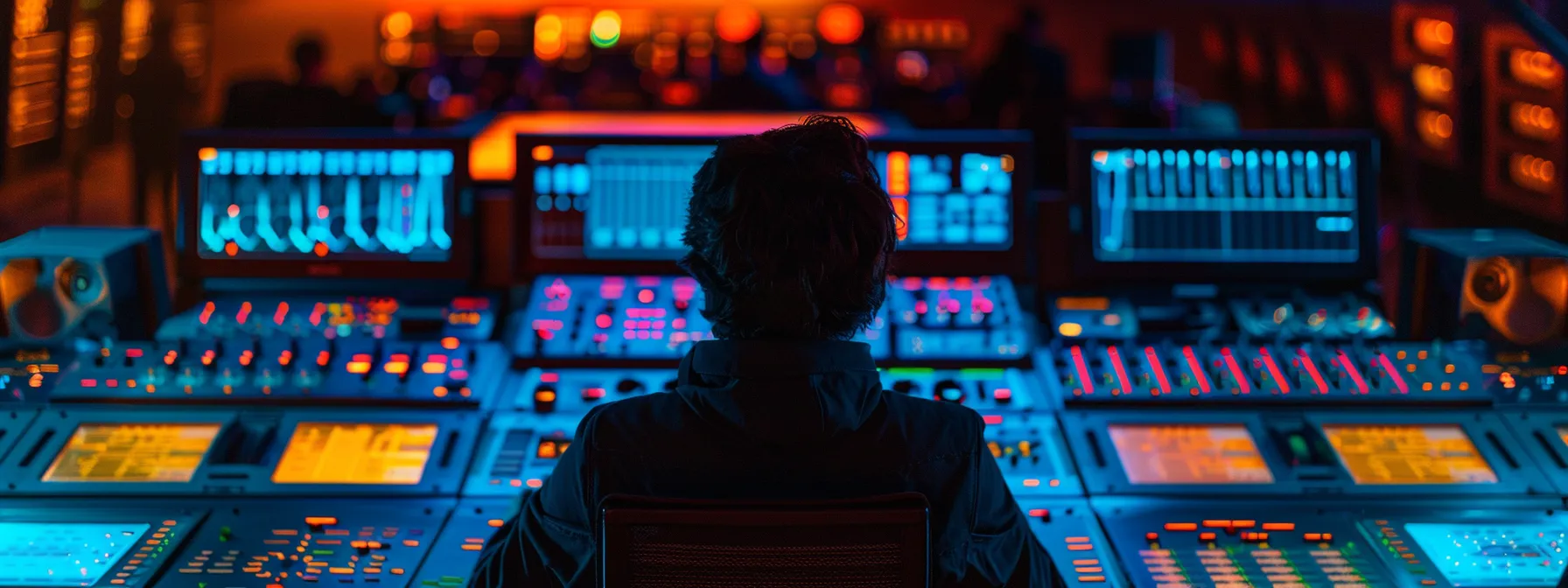a high-tech control room filled with advanced monitoring equipment displays a digital interface showing system performance metrics, symbolizing the precision and efficiency of bang bang control systems in action.