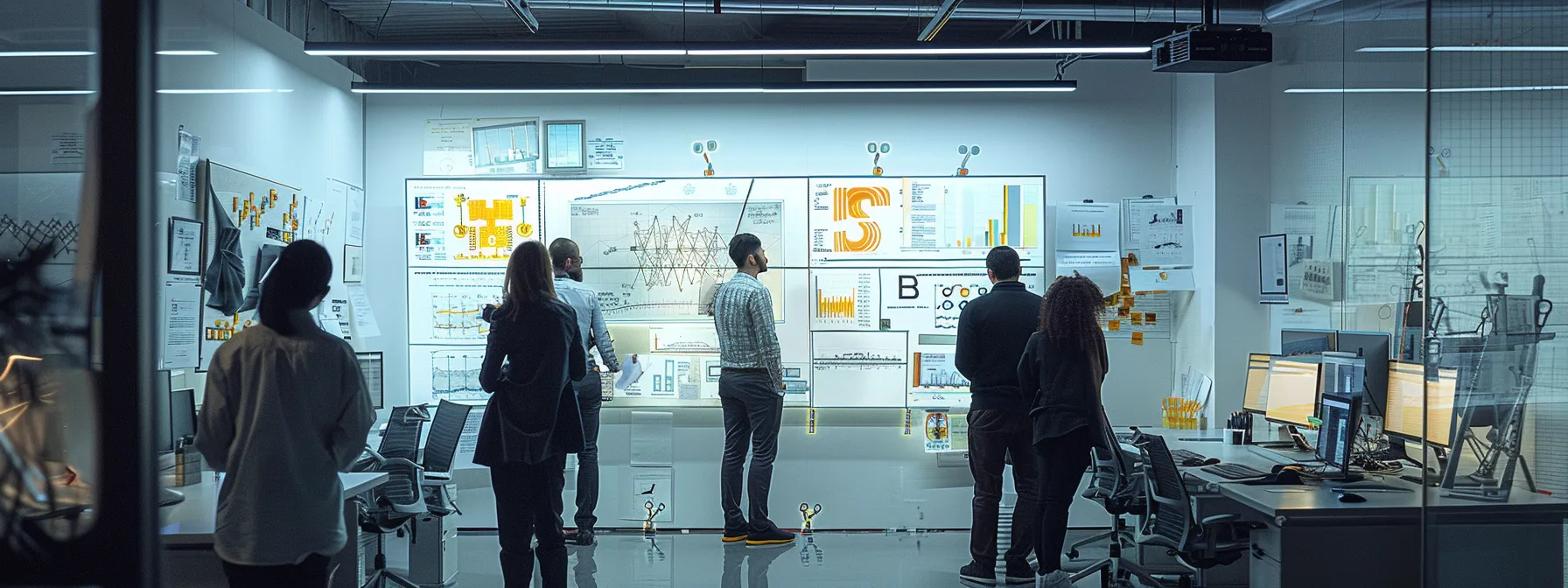 What is the BERT language model? 15 a modern office space is filled with professionals engaged in deep discussions around a digital whiteboard showcasing intricate diagrams and analytics related to bert language model applications in nlp tasks.