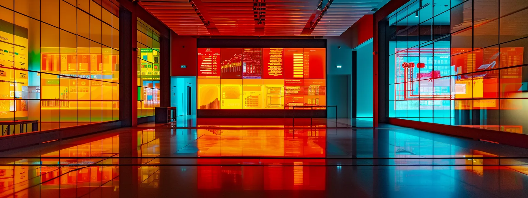 a sleek, high-tech office filled with illuminated screens displaying intricate diagrams and data on battery management systems, highlighting the concept of memory effect with vibrant colors and clear indicators.