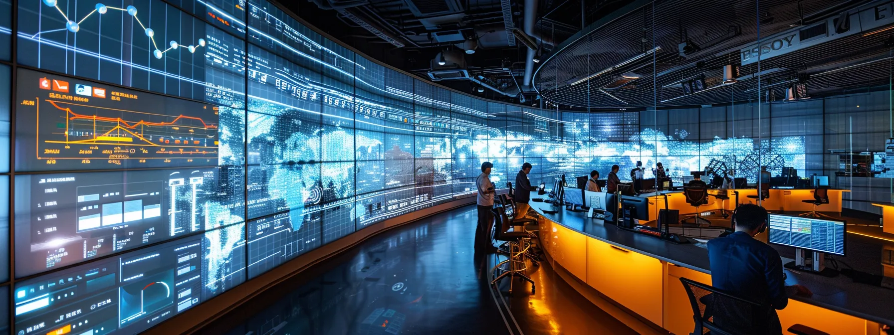 a sleek, modern office space features a dynamic digital interface displaying real-time data on base station performance while engaged users interact seamlessly on their devices, illustrating the vital connection between communication infrastructure and user experience.