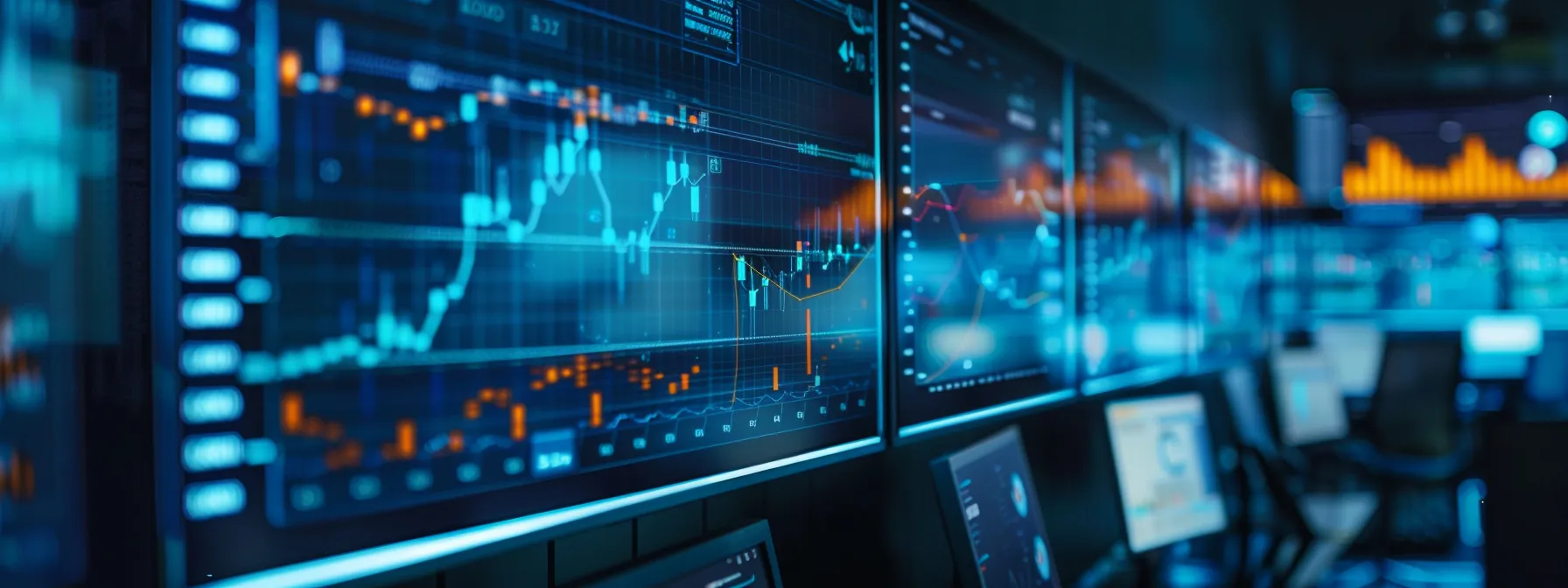 What is Behavioral Targeting? 9 a sleek office setting features a modern computer screen displaying vibrant graphs and analytics, symbolizing the strategic application of behavioral targeting in digital marketing campaigns.