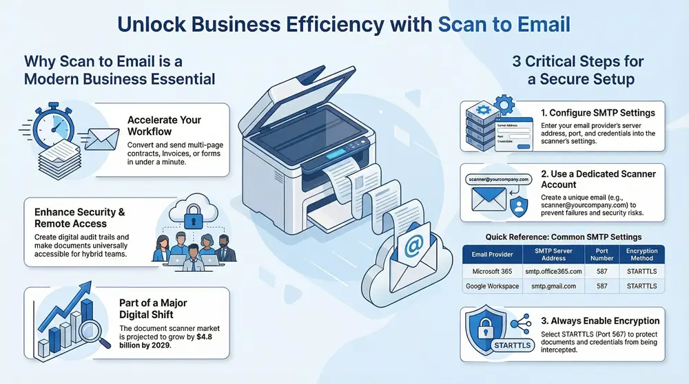 How to Scan to Email From Any Device or Scanner 9 Infographic about Scan to Email From Any Device or Scanner