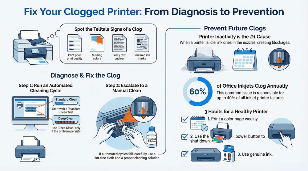 clogged print head infographic